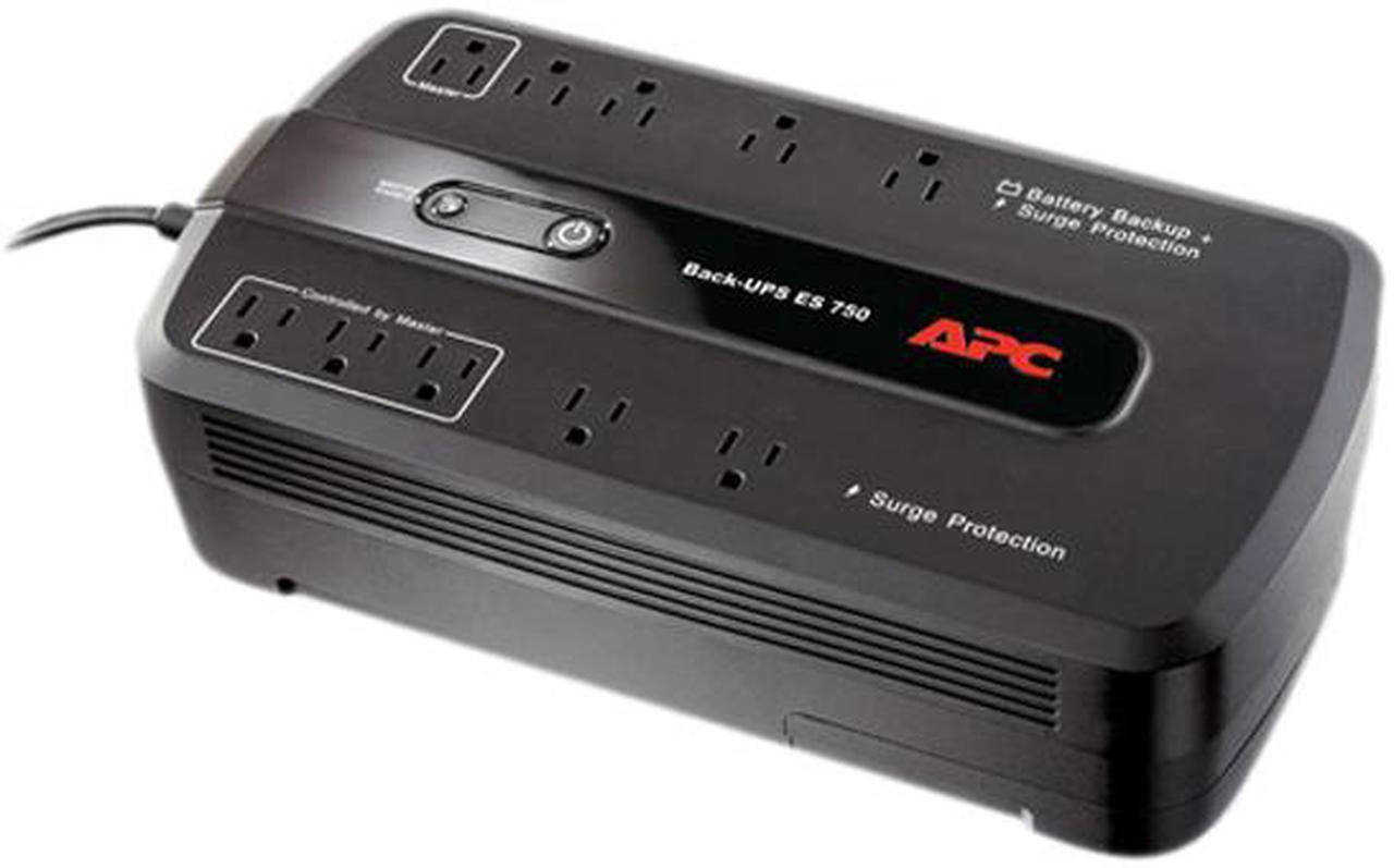 Alt view image 4 of 5 - APC BE750G Back-UPS 750 VA 10-outlet Uninterruptible Power Supply (UPS) (Replaced by BE850M2)