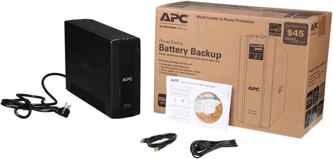 Alt view image 6 of 6 - APC BR1000G Back-UPS Pro 1000VA 8-outlet Uninterruptible Power Supply (UPS)