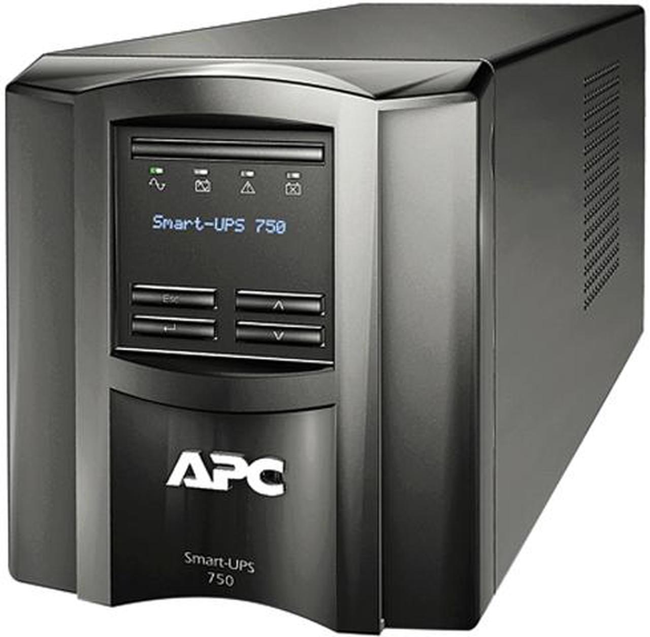 APC SMT750I 750 VA 500 W 6 Outlets Smart-UPS Tower UPS, International Version, 230V Output  European Version - 240V