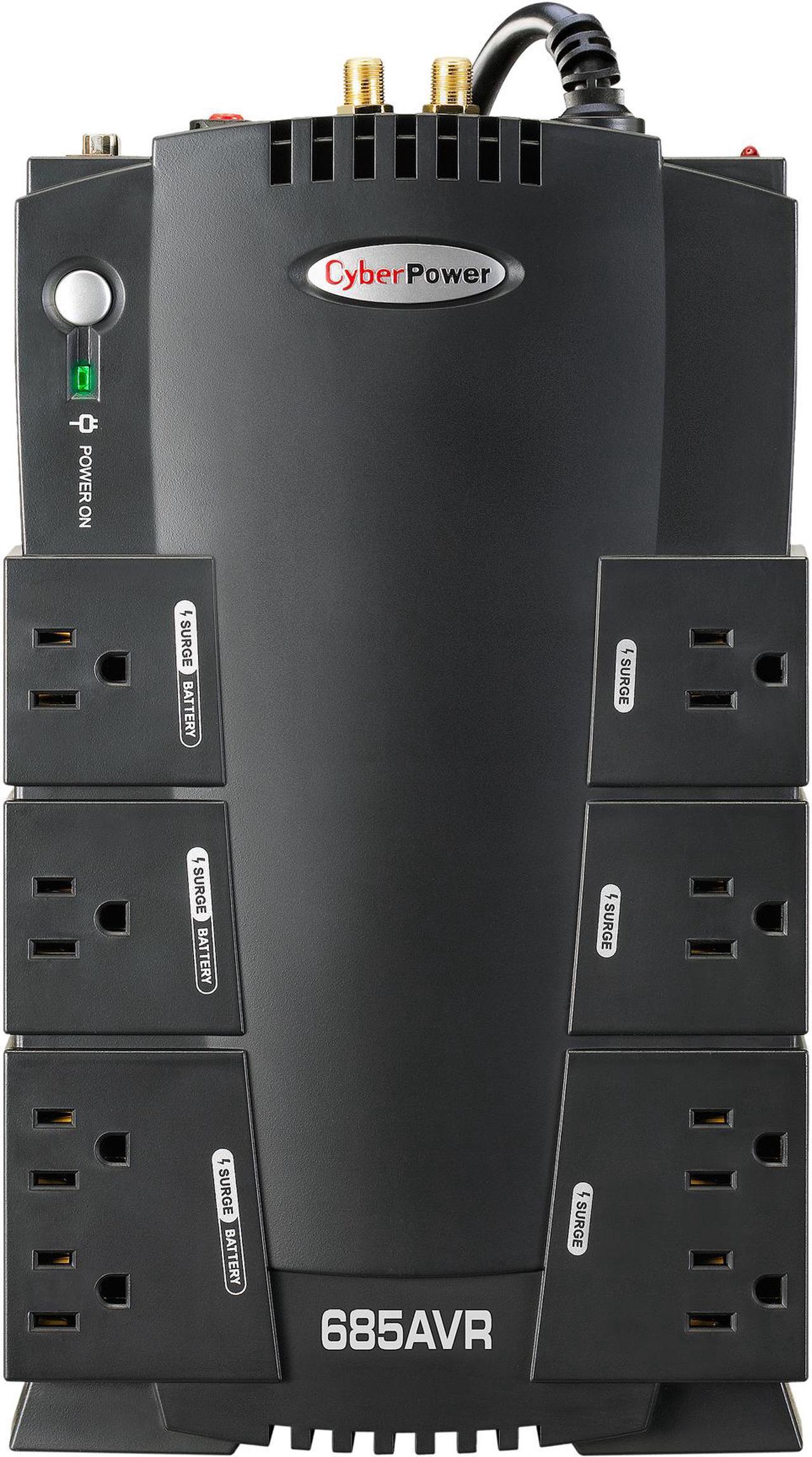 CyberPower AVR CP685AVR 685 VA 390 Watts 8 Outlets UPS