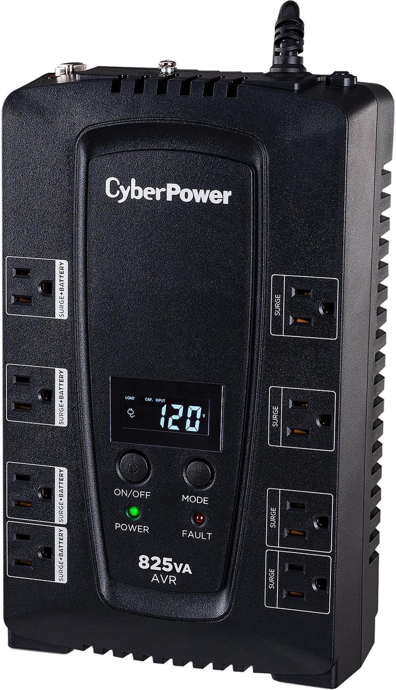 CyberPower CP825AVRLCD 825 VA 450 Watts 8 Outlets UPS