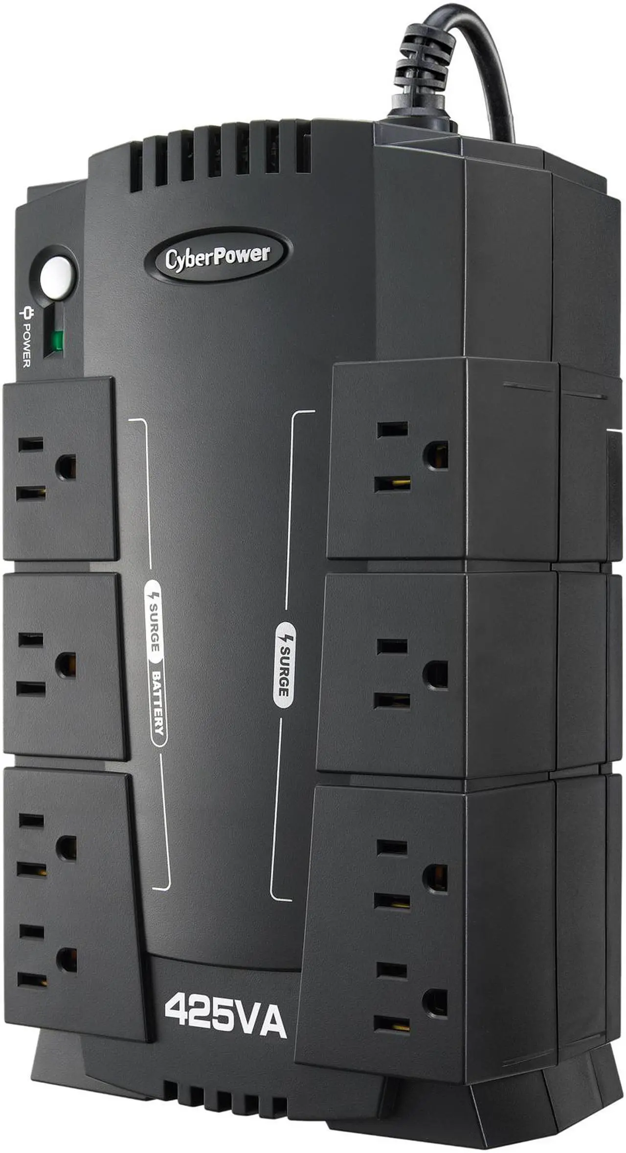 Alt view image 2 of 5 - CyberPower Standby Series CP425SLG 425 VA 255 Watts 8 Outlets UPS
