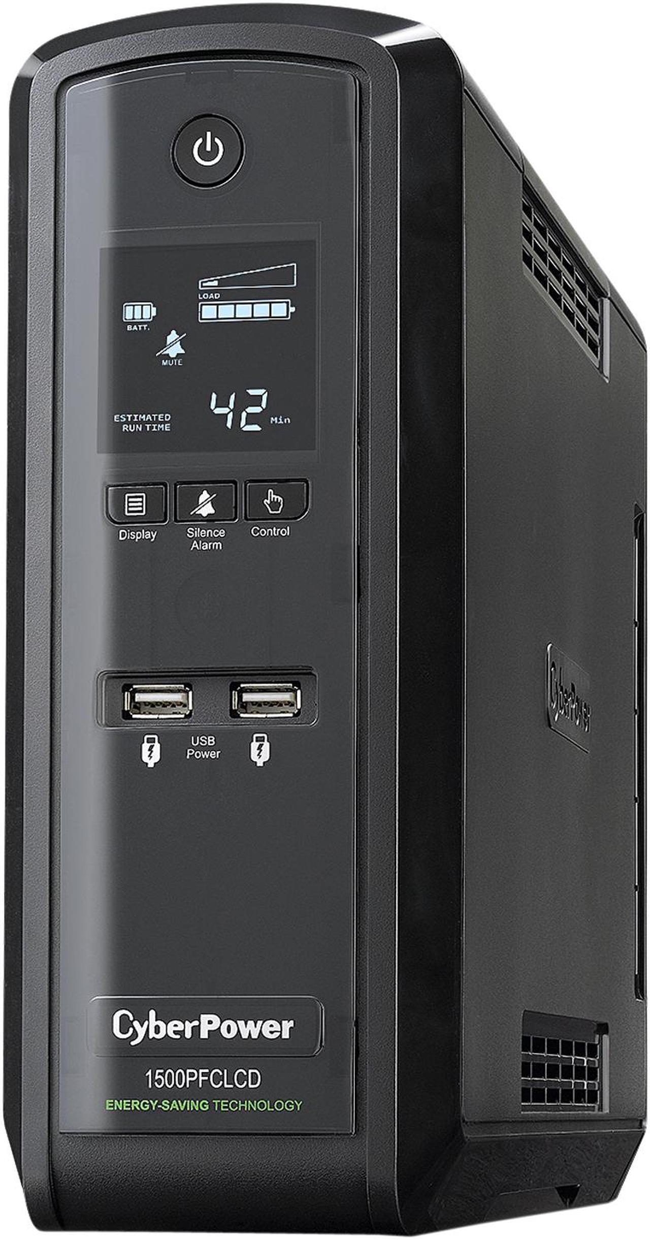 Alt view image 2 of 3 - CyberPower TAA Compliant CP1500PFCLCDTAA UPS 1500VA 900W PFC Compatible Pure Sine Wave