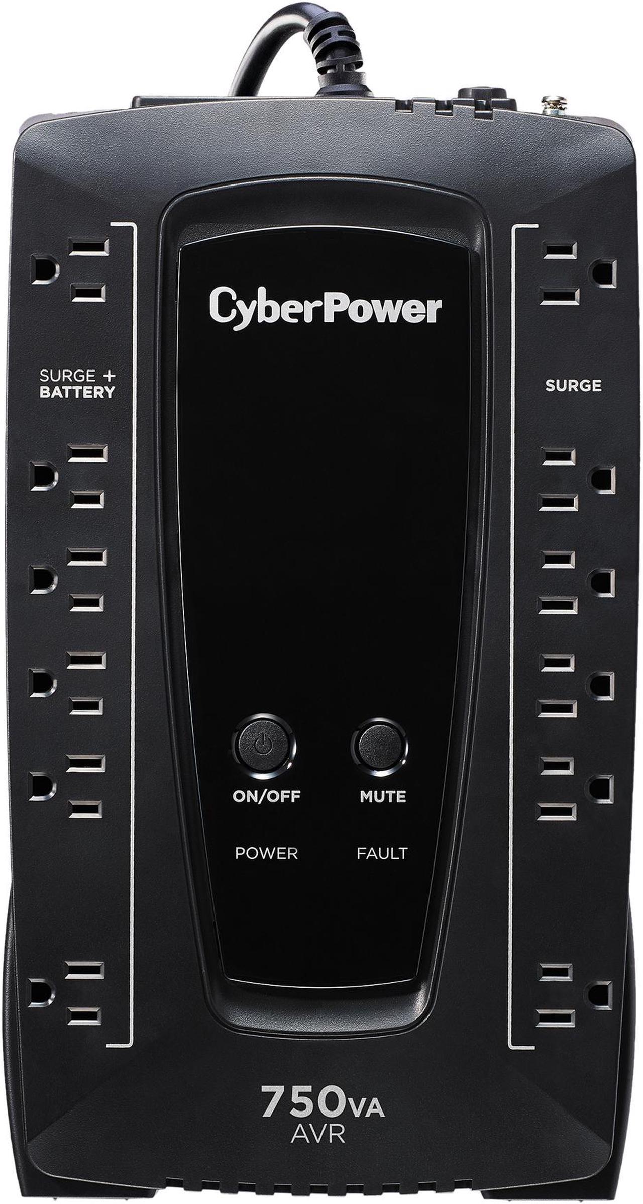 CyberPower AVRG750U 750 VA 450 Watts 12 Outlets Compact UPS w/ Automatic Voltage Regulation