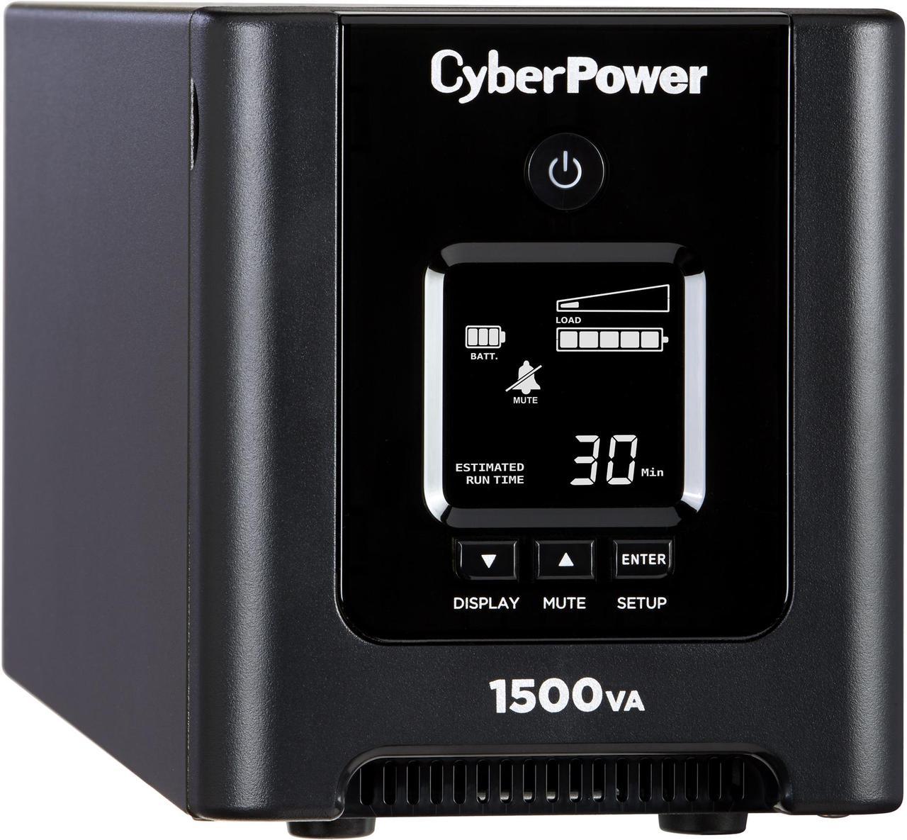 CyberPower PFC Sinewave Series OR1500PFCLCD 1500 VA 1050 Watts 8 Outlets UPS