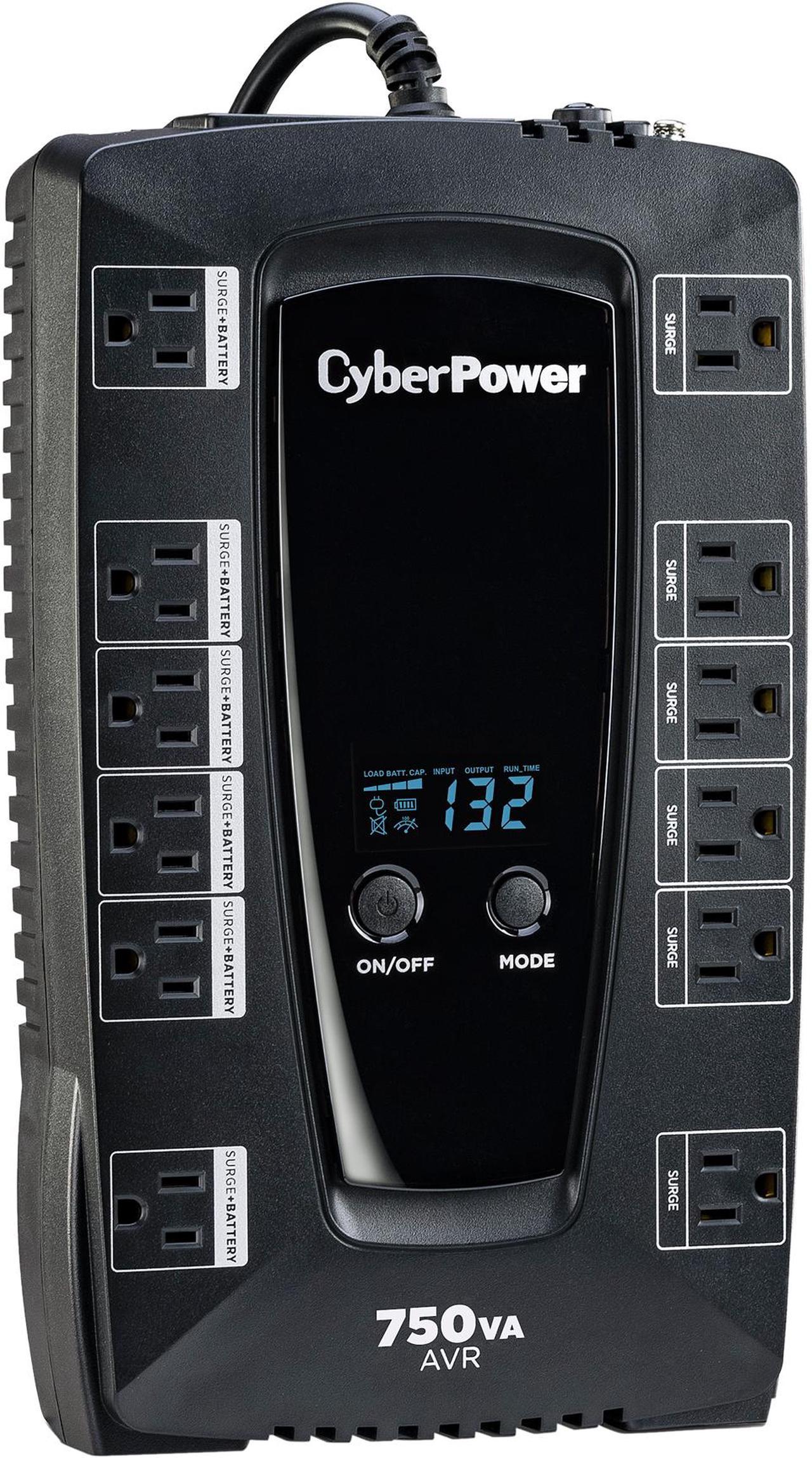 CyberPower AVRG750LCD 750 VA 450W 12 Outlets Intelligent LCD UPS