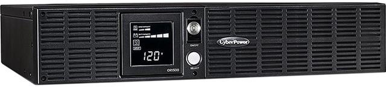 CyberPower Smart App LCD UPS Series OR1500LCDRT2U 1500 VA 900 Watts 8 Outlets UPS