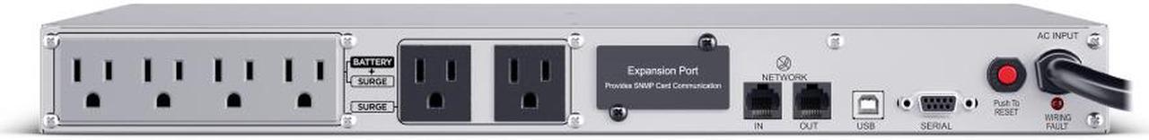 Alt view image 2 of 2 - CyberPower PFC Sinewave CP1500PFCRM1U 1500VA Rack-mountable UPS - 1U Rack-mountable - AVR - 8 Hour Recharge - 1.60 Minute Stand-by - 120 V AC Input - 120 V AC Output - Sine Wave - Serial Port - USB - LCD Display - 6 x NEMA 5-15R
