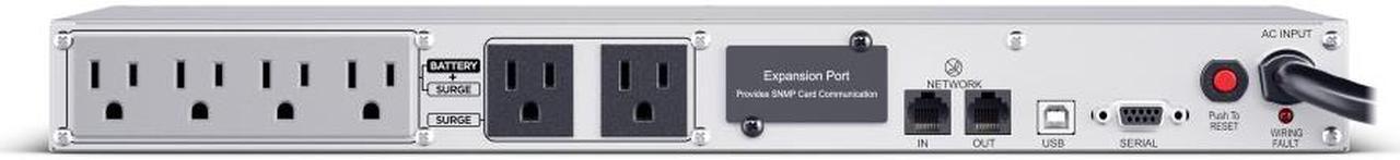 Alt view image 2 of 2 - CyberPower PFC Sinewave CP700PFCRM1U 700VA Rack-mountable UPS - 1U Rack-mountable - AVR - 8 Hour Recharge - 1.50 Minute Stand-by - 120 V AC Input - 120 V AC Output - Sine Wave - Serial Port - USB