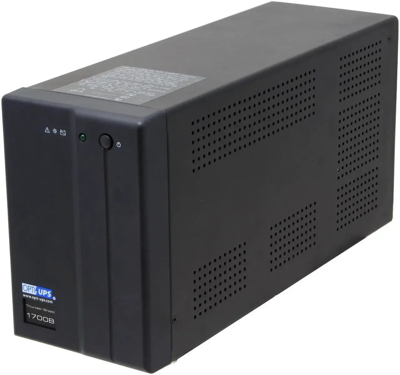 Alt view image 2 of 8 - OPTI-UPS Thunder Shield TS1700B 1500 VA 900W Line Interactive w/ AVR 5 Outlets Black UPS