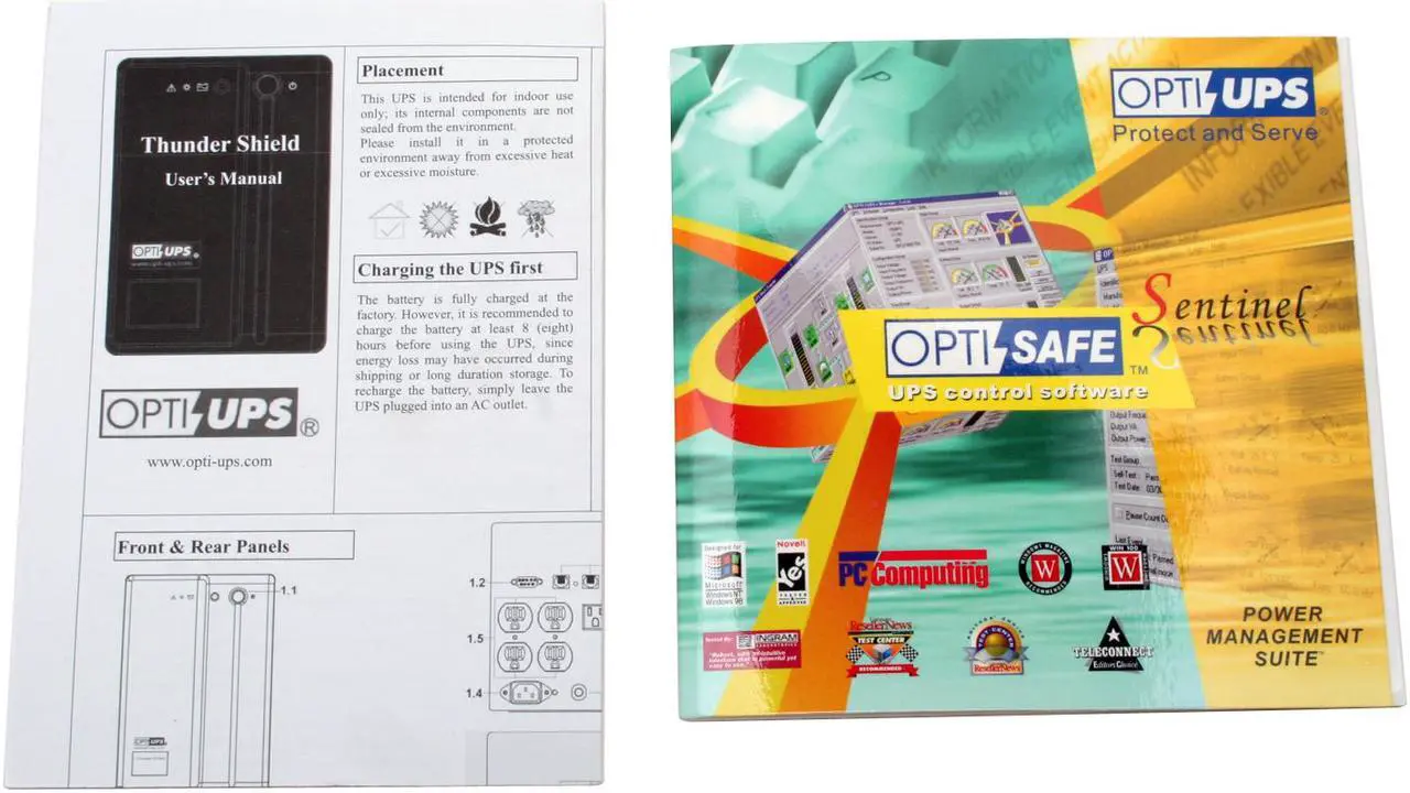 Alt view image 6 of 8 - OPTI-UPS Thunder Shield TS1700B 1500 VA 900W Line Interactive w/ AVR 5 Outlets Black UPS