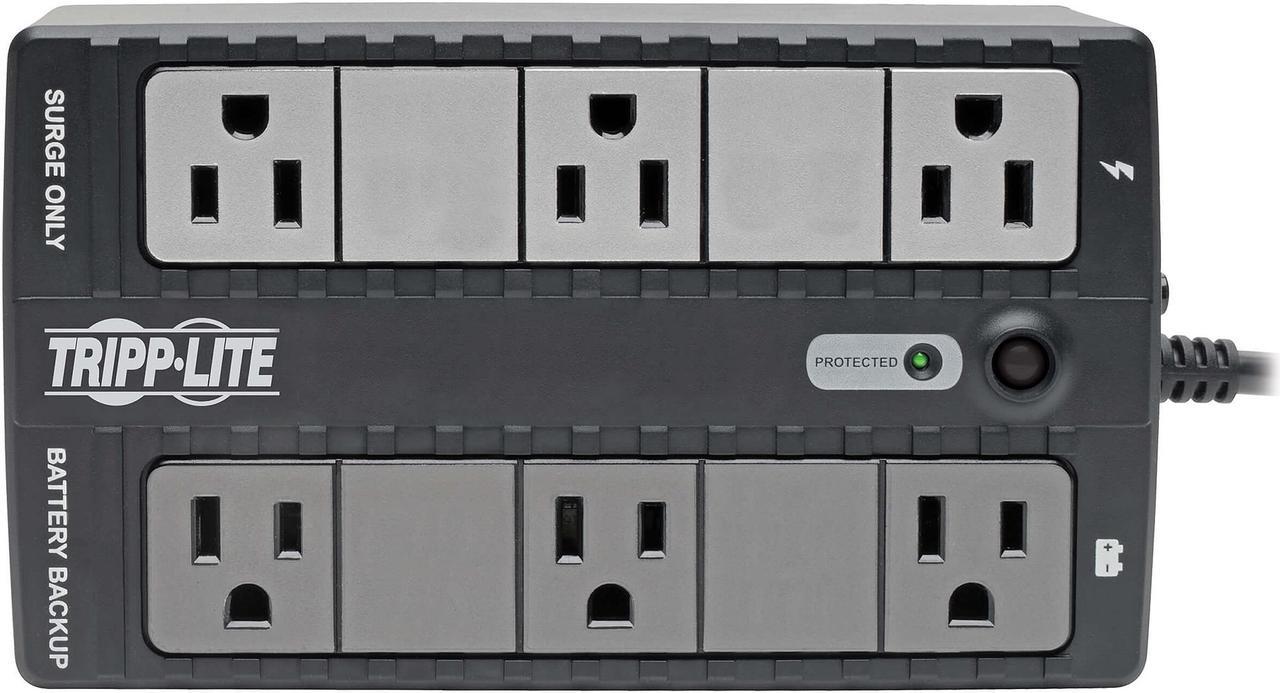 Alt view image 2 of 5 - Tripp Lite Internet Office 120V 350 VA 180 Watts Standby UPS, 6 Outlets (NEMA 5-15R), 5-15P Plug, DB9, Tel/DSL (INTERNET350SER)