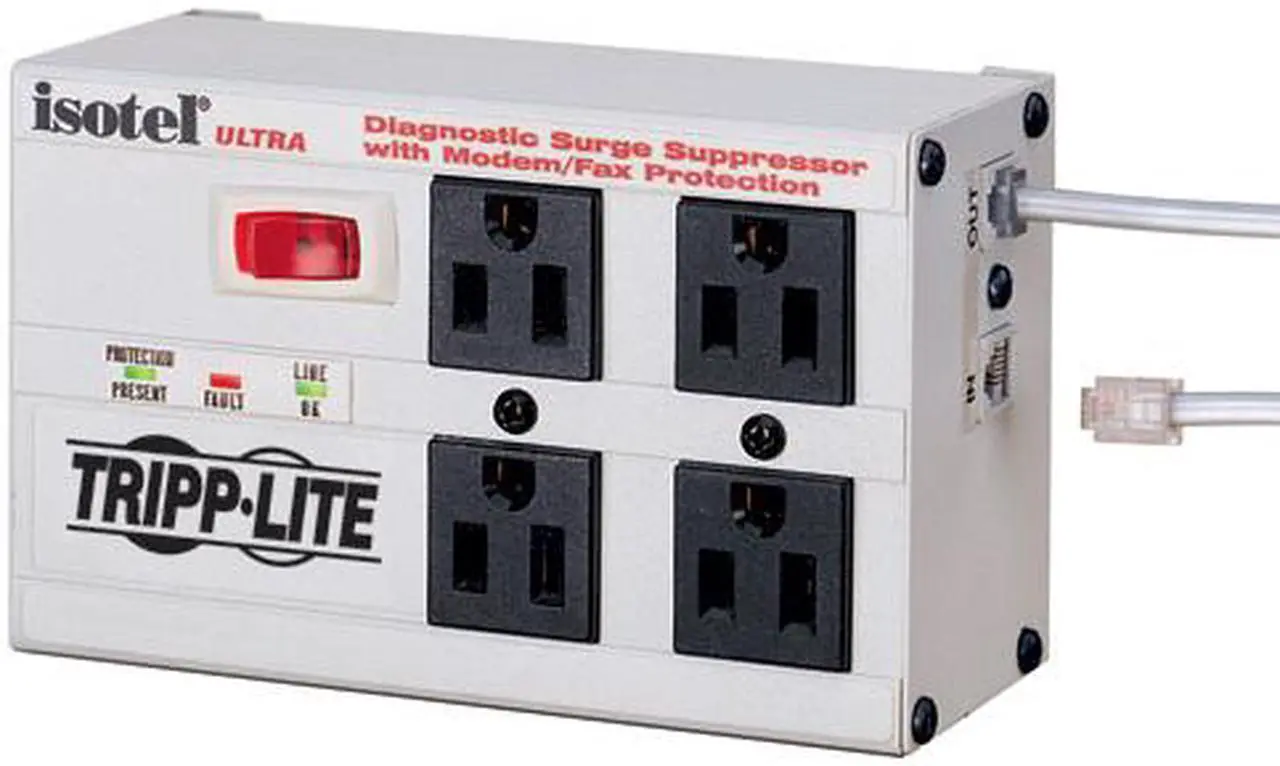 Main image of Tripp Lite ISOTEL4ULTRA 6ft Cord 4 Outlets 3330 Joules Isobar Surge Suppressor