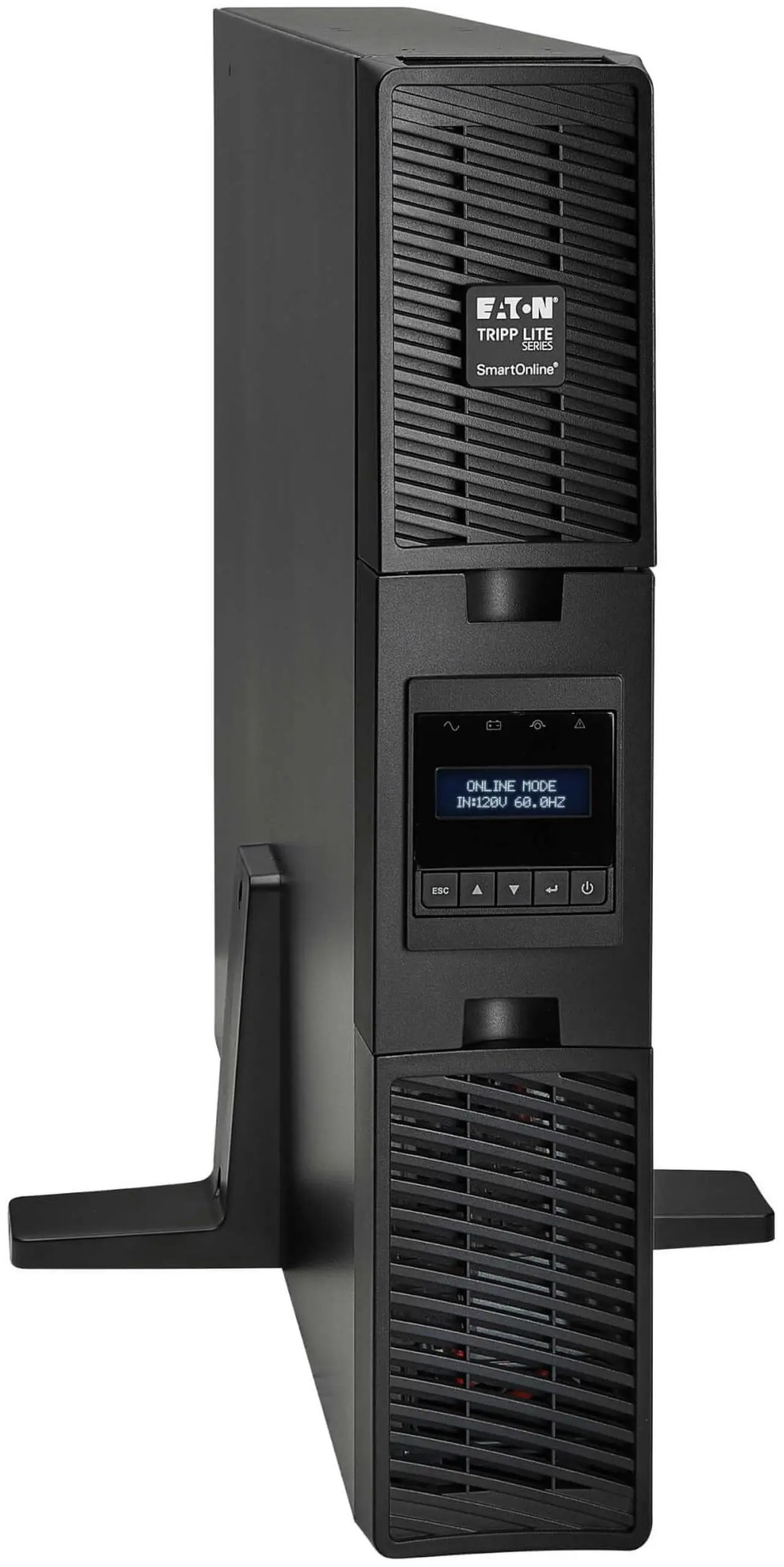 Alt view image 5 of 11 - Tripp Lite series SmartOnline 2000VA 1800W 120V Double-Conversion Sine Wave UPS - 7 Outlets, Extended Run, Network Card Option, LCD, USB, DB9, 2U Rack/Tower (SU220RTXLCD2U)