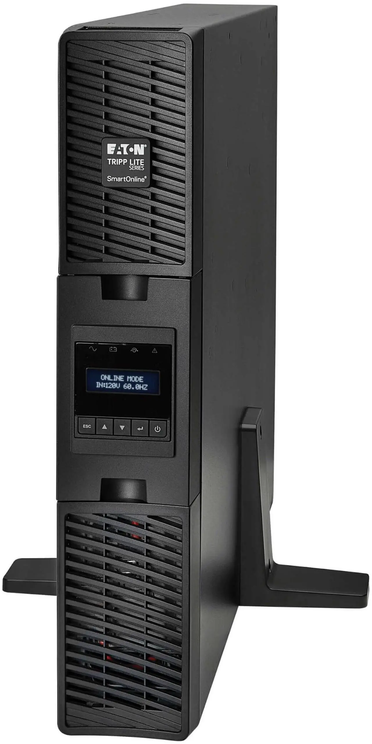 Alt view image 6 of 11 - Tripp Lite series SmartOnline 2000VA 1800W 120V Double-Conversion Sine Wave UPS - 7 Outlets, Extended Run, Network Card Option, LCD, USB, DB9, 2U Rack/Tower (SU220RTXLCD2U)