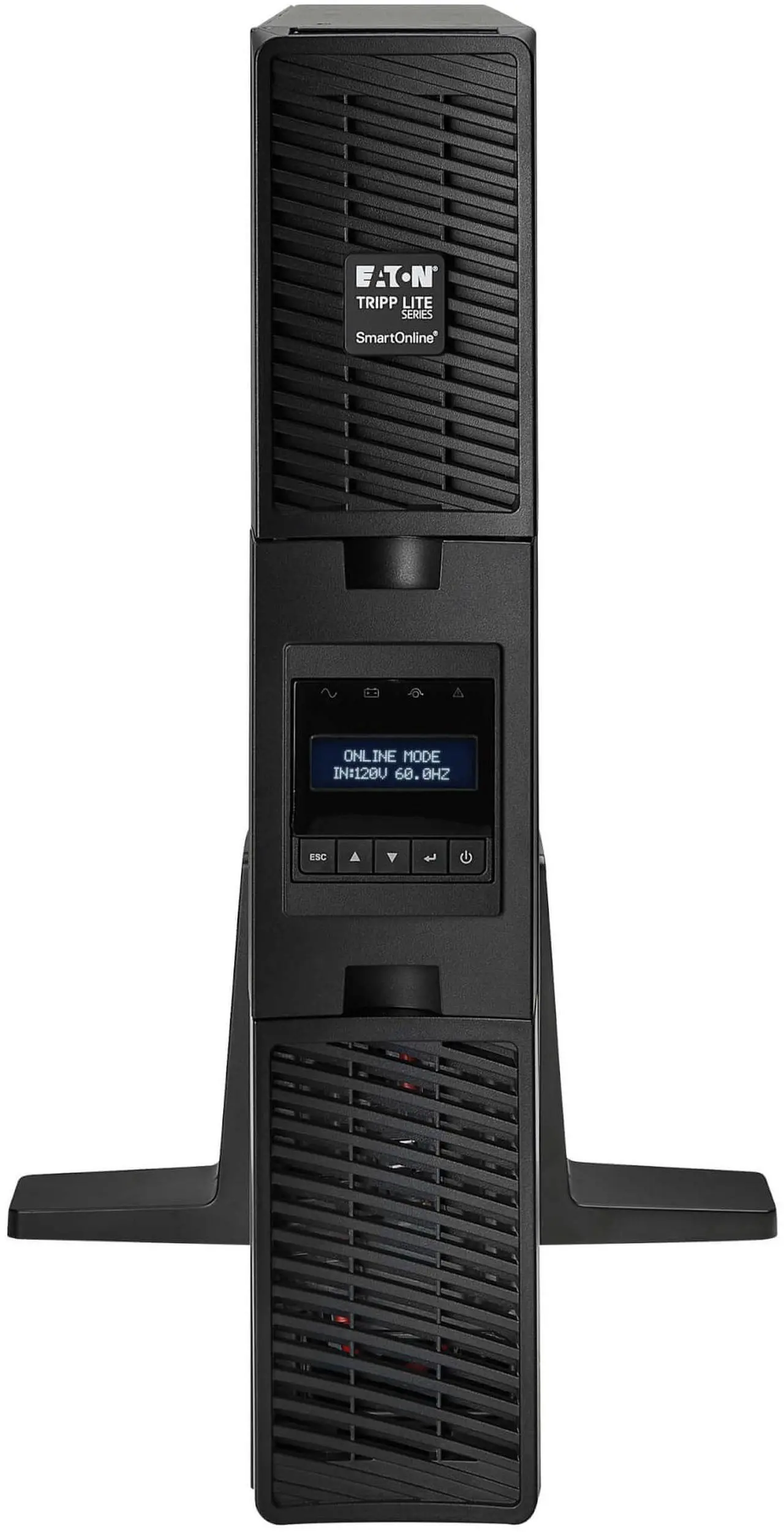 Alt view image 7 of 11 - Tripp Lite series SmartOnline 2000VA 1800W 120V Double-Conversion Sine Wave UPS - 7 Outlets, Extended Run, Network Card Option, LCD, USB, DB9, 2U Rack/Tower (SU220RTXLCD2U)
