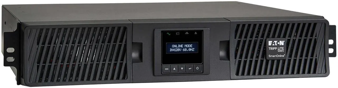 Main image of Tripp Lite series SmartOnline 750VA 675W 120V Double-Conversion Sine Wave UPS - 8 Outlets, Extended Run, Network Card Option, LCD, USB, DB9, 2U Rack/Tower (SU750RTXLCD2U)