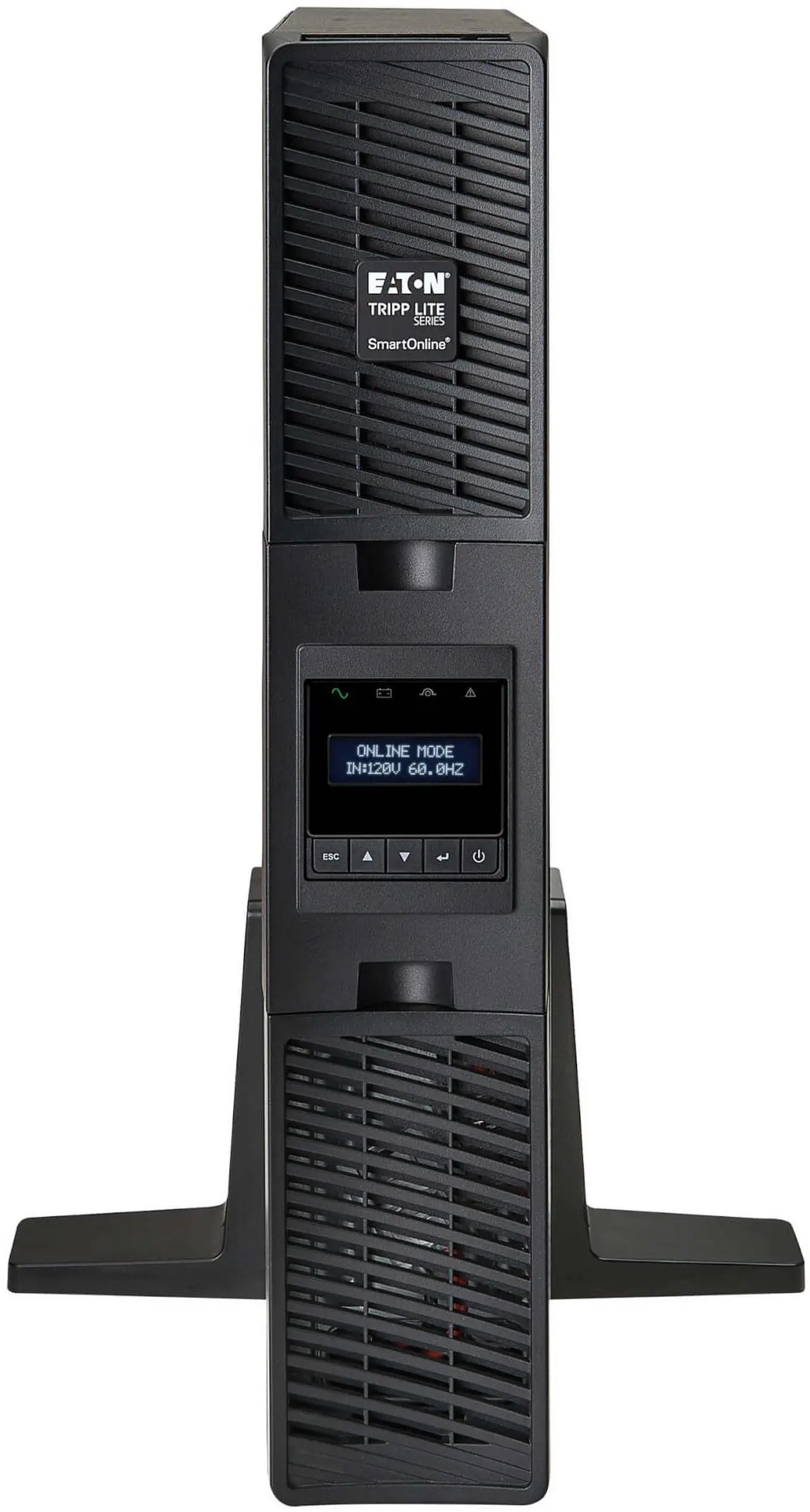 Alt view image 7 of 10 - Tripp Lite series SmartOnline 750VA 675W 120V Double-Conversion Sine Wave UPS - 8 Outlets, Extended Run, Network Card Option, LCD, USB, DB9, 2U Rack/Tower (SU750RTXLCD2U)