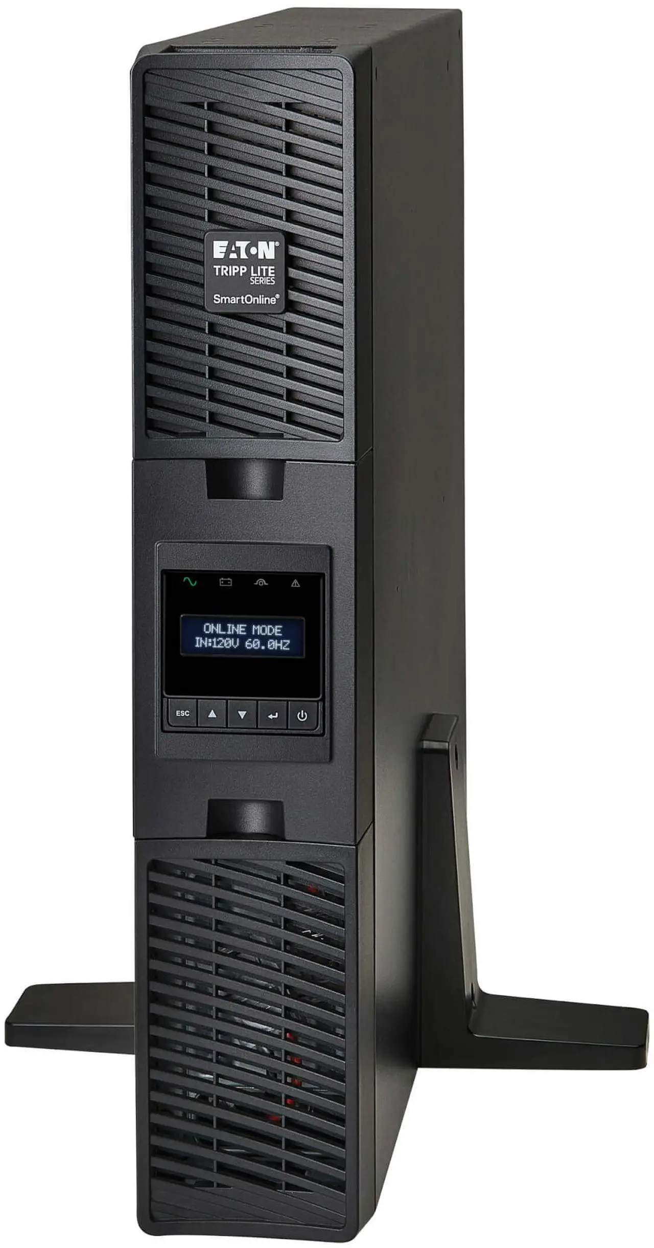 Alt view image 8 of 10 - Tripp Lite series SmartOnline 750VA 675W 120V Double-Conversion Sine Wave UPS - 8 Outlets, Extended Run, Network Card Option, LCD, USB, DB9, 2U Rack/Tower (SU750RTXLCD2U)