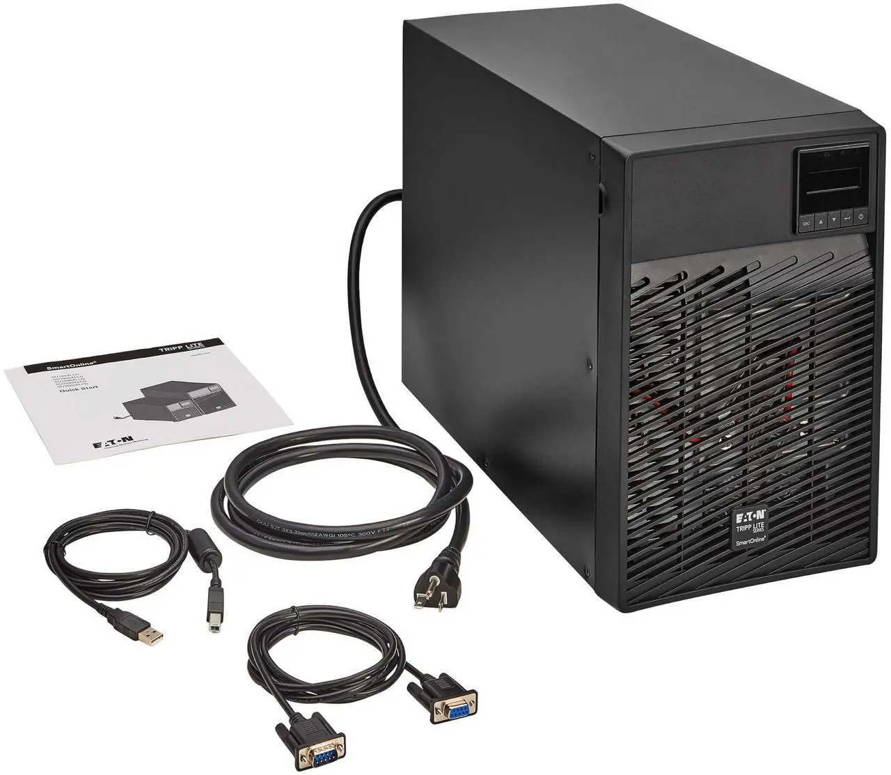 Alt view image 6 of 8 - Tripp Lite series SmartOnline 1960VA 1770W 120V Double-Conversion UPS - 7 Outlets, Extended Run, Network Card Option, LCD, USB, DB9, Tower (SU2200XLCD)