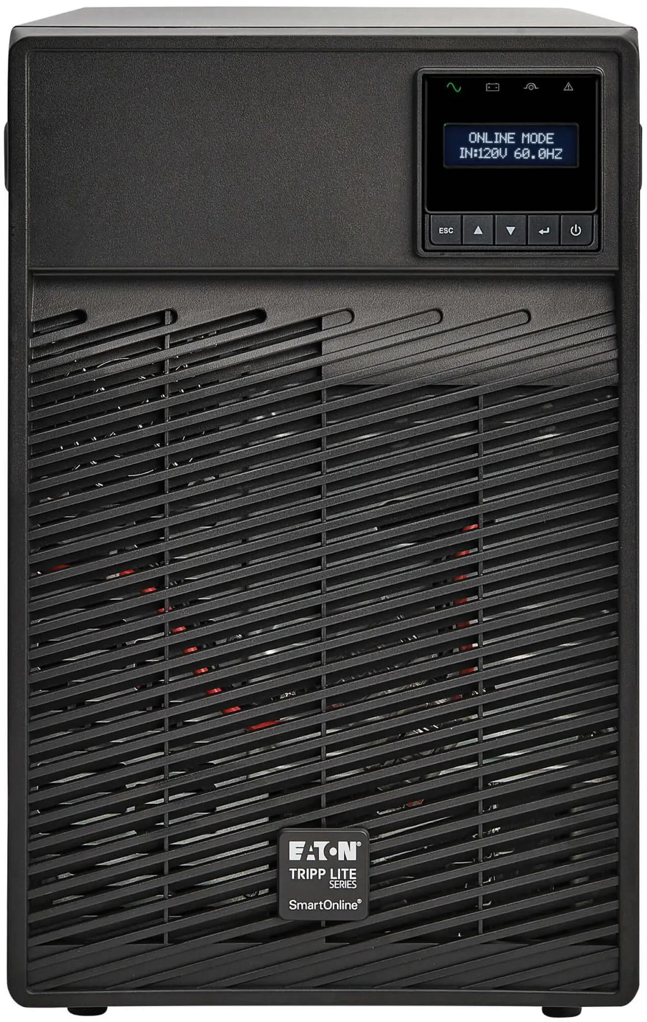 Alt view image 2 of 7 - Tripp Lite series SmartOnline 1000VA 900W 120V Double-Conversion UPS - 6 Outlets, Extended Run, Network Card Option, LCD, USB, DB9, Tower (SU1000XLCD)
