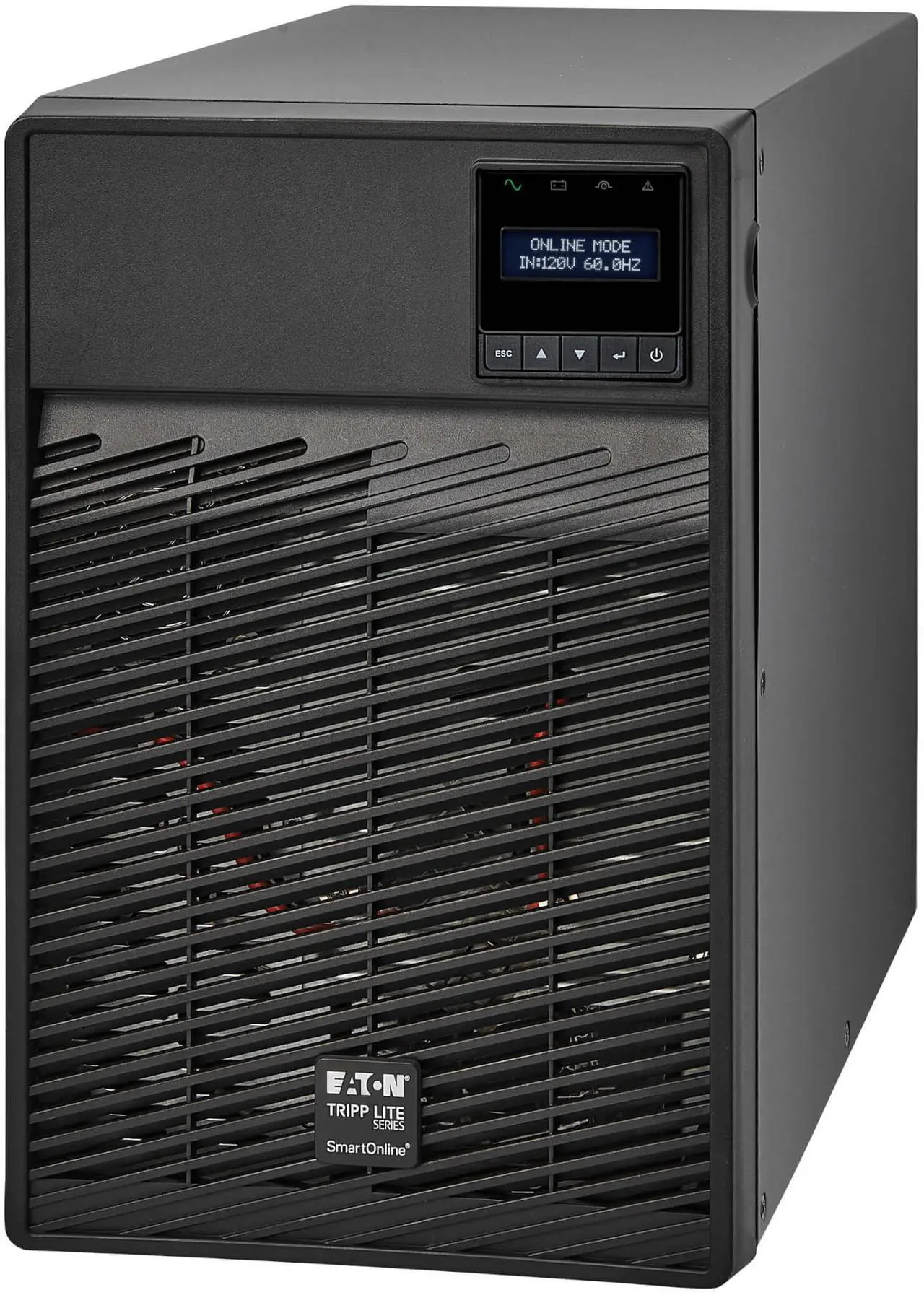 Alt view image 4 of 7 - Tripp Lite series SmartOnline 1000VA 900W 120V Double-Conversion UPS - 6 Outlets, Extended Run, Network Card Option, LCD, USB, DB9, Tower (SU1000XLCD)