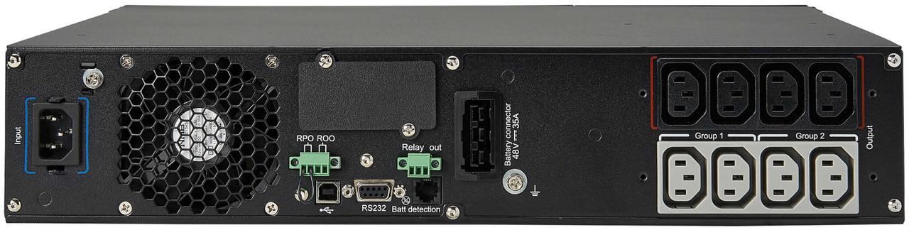 Alt view image 2 of 9 - Tripp Lite series SmartOnline 1500VA 1350W 208/230V Double-Conversion UPS - 8 Outlets, Extended Run, Network Card Option, LCD, USB, DB9, 2U Rack/Tower (SUINT2200LCD2U)