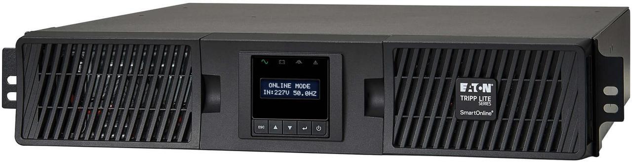 Alt view image 4 of 9 - Tripp Lite series SmartOnline 1500VA 1350W 208/230V Double-Conversion UPS - 8 Outlets, Extended Run, Network Card Option, LCD, USB, DB9, 2U Rack/Tower (SUINT2200LCD2U)