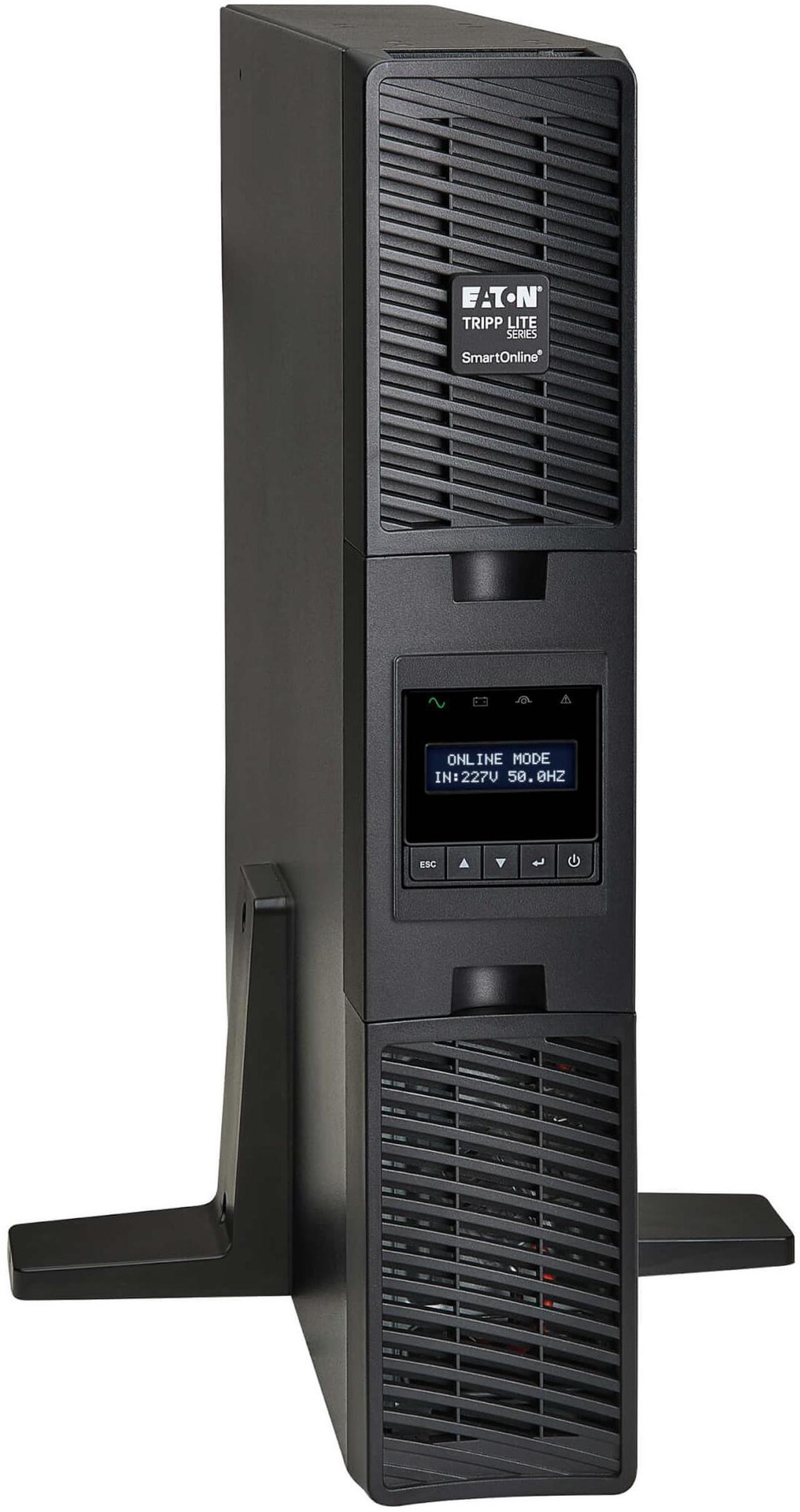 Alt view image 5 of 9 - Tripp Lite series SmartOnline 1500VA 1350W 208/230V Double-Conversion UPS - 8 Outlets, Extended Run, Network Card Option, LCD, USB, DB9, 2U Rack/Tower (SUINT2200LCD2U)
