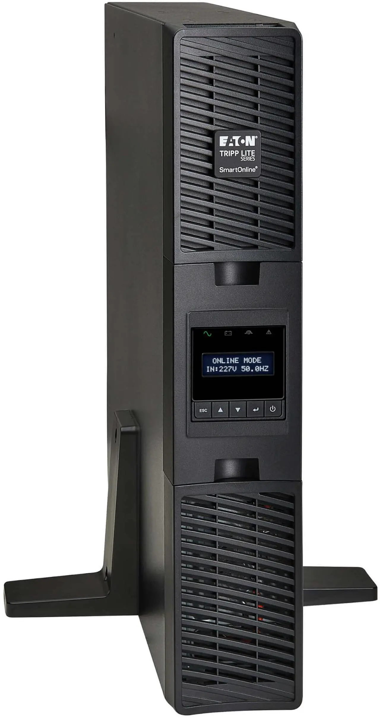 Alt view image 6 of 10 - Tripp Lite series SmartOnline 1500VA 1350W 208/230V Double-Conversion UPS - 8 Outlets, Extended Run, Network Card Option, LCD, USB, DB9, 2U Rack/Tower (SUINT1500LCD2U)