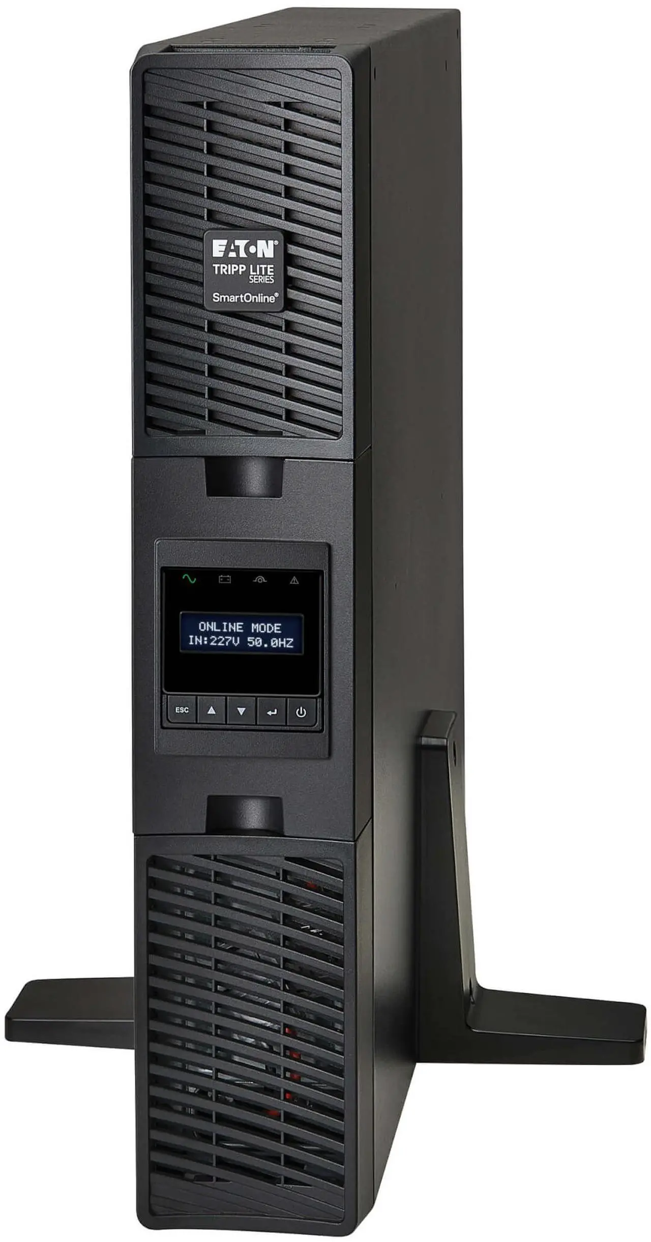 Alt view image 8 of 10 - Tripp Lite series SmartOnline 1500VA 1350W 208/230V Double-Conversion UPS - 8 Outlets, Extended Run, Network Card Option, LCD, USB, DB9, 2U Rack/Tower (SUINT1500LCD2U)