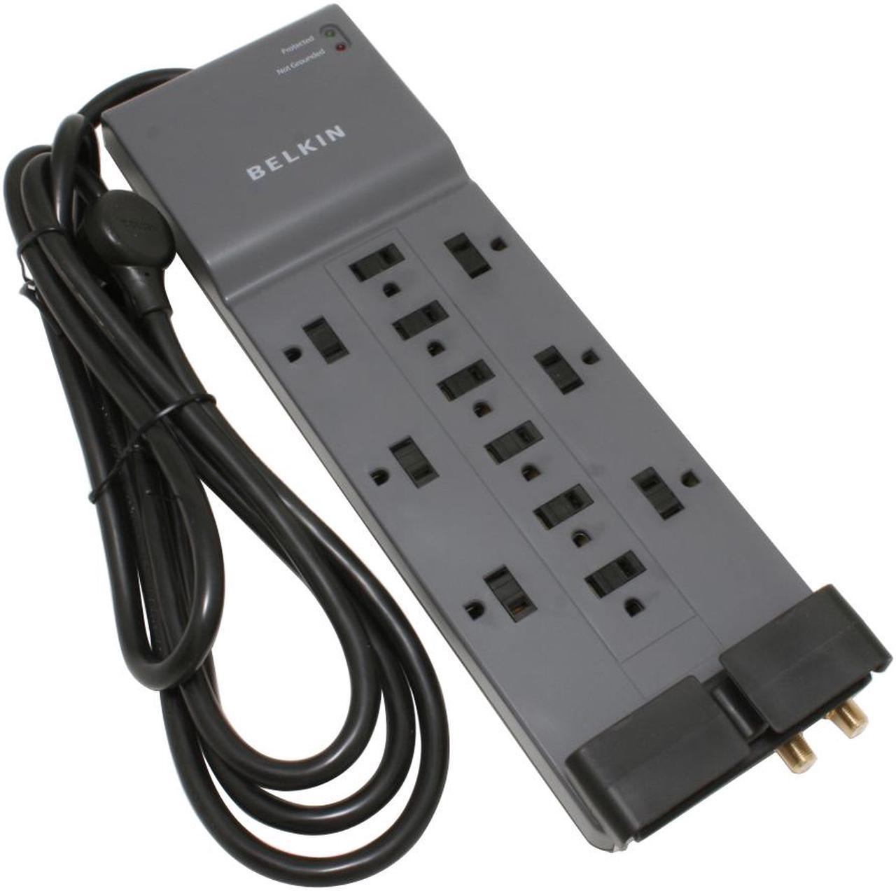 BELKIN BE112230-08 8 Ft. 12 Outlets 3940 Joules Surge Protector With ...