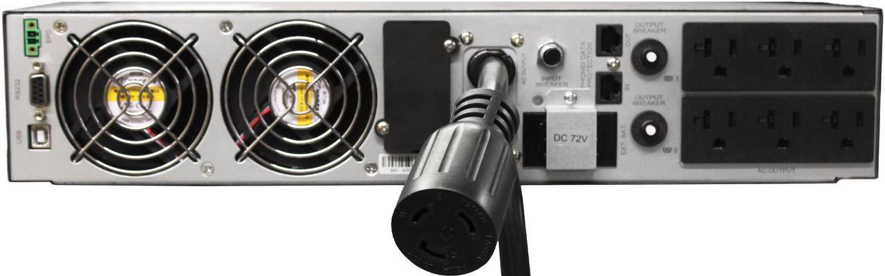 Alt view image 3 of 3 - Minuteman EC1500RTXL2U Encompass Series: high-end, true sine wave, Extended Runtime, Online UPS, rack/tower, 1500VA/1350W, 120V, power factor 0.9, (6) Controllable 5-15R Battery & Surge-protected