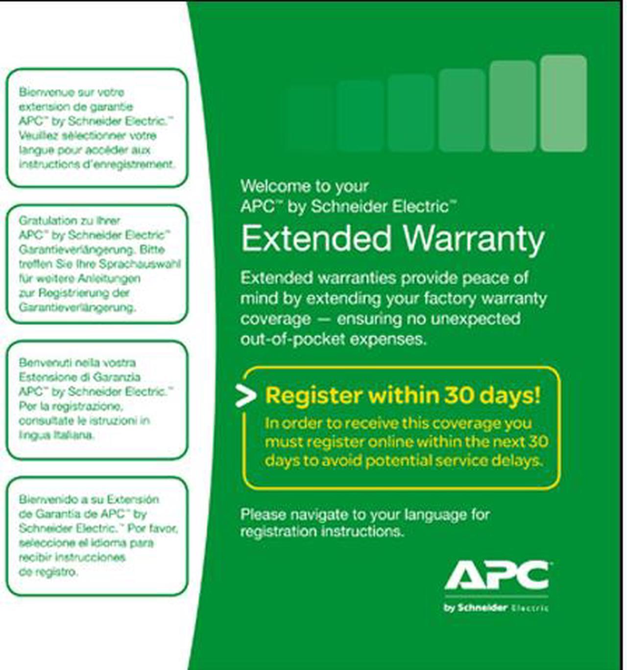 Alt view image 2 of 2 - APC WBEXTWAR1YR-SP-06 Service Pack 1 Year Warranty Extension (for new product purchases)