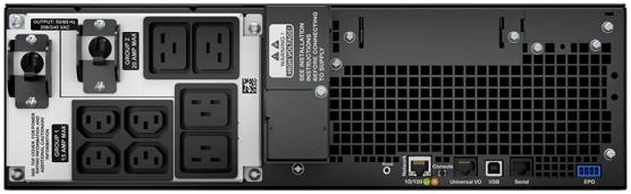 Alt view image 5 of 6 - APC SRT5KRMXLT-IEC 5000 VA 4250 Watts 208V Smart-UPS On-Line