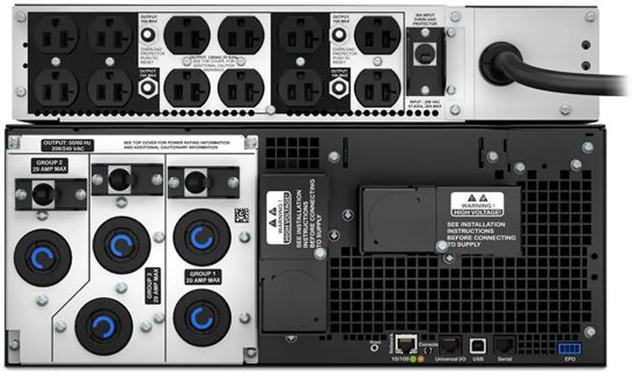 Alt view image 6 of 6 - APC Smart-UPS SRT 6000VA RM with 208V to 120V 2U Step-Down Transformer