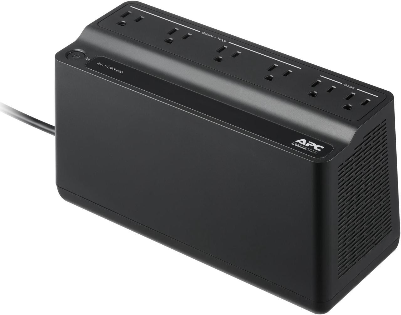 APC BE425M Back-UPS 425 VA 255 Watts 6 Outlets Uninterruptible Power Supply (UPS)