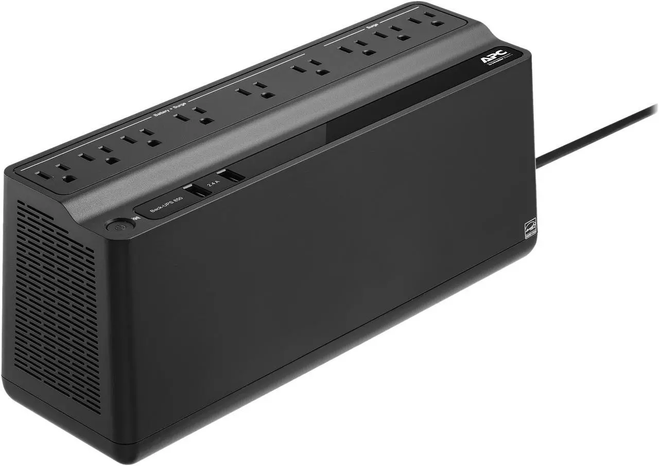 Alt view image 2 of 3 - APC BE850M2 850 VA 450 Watts 9 Outlets UPS Back Up Power Supply (Step-up Model of BE750G)