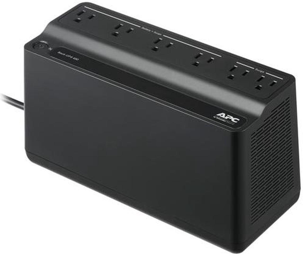 Alt view image 2 of 3 - APC BN450M UPS 450VA, 120V, 6 NEMA outlets (2 surge), Battery is not user replaceable - 8 Hour Recharge - 120 V Input - 120 V AC Output - Square Wave - 2 x NEMA 5-15R Surge, 4 x NEMA 5-15R Receptacle