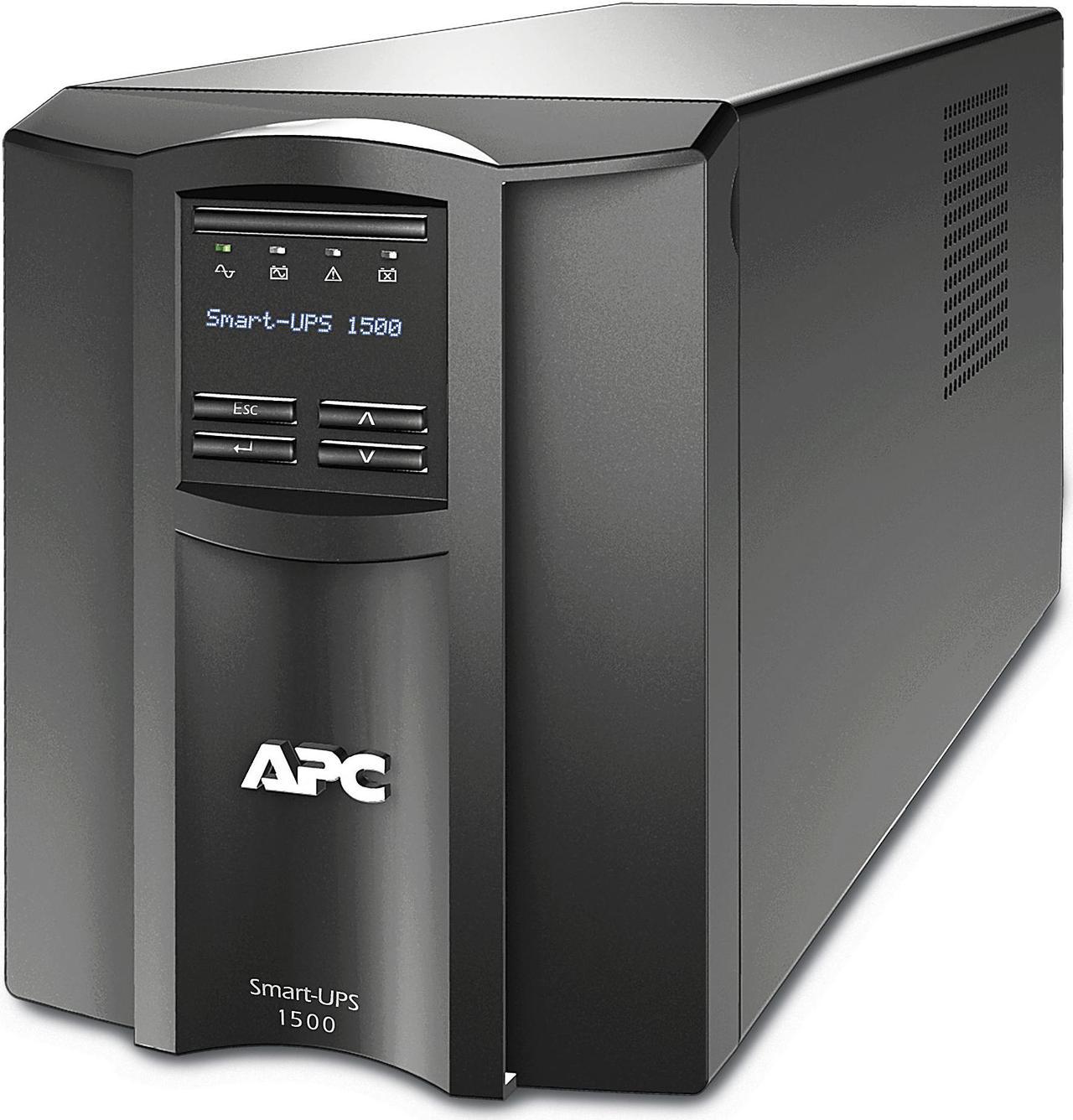 APC SMT1500C 1440 VA 1000 Watts 120V 8 Outlets Pure Sinewave Smart-UPS with SmartConnect (Replaces SMT1500)