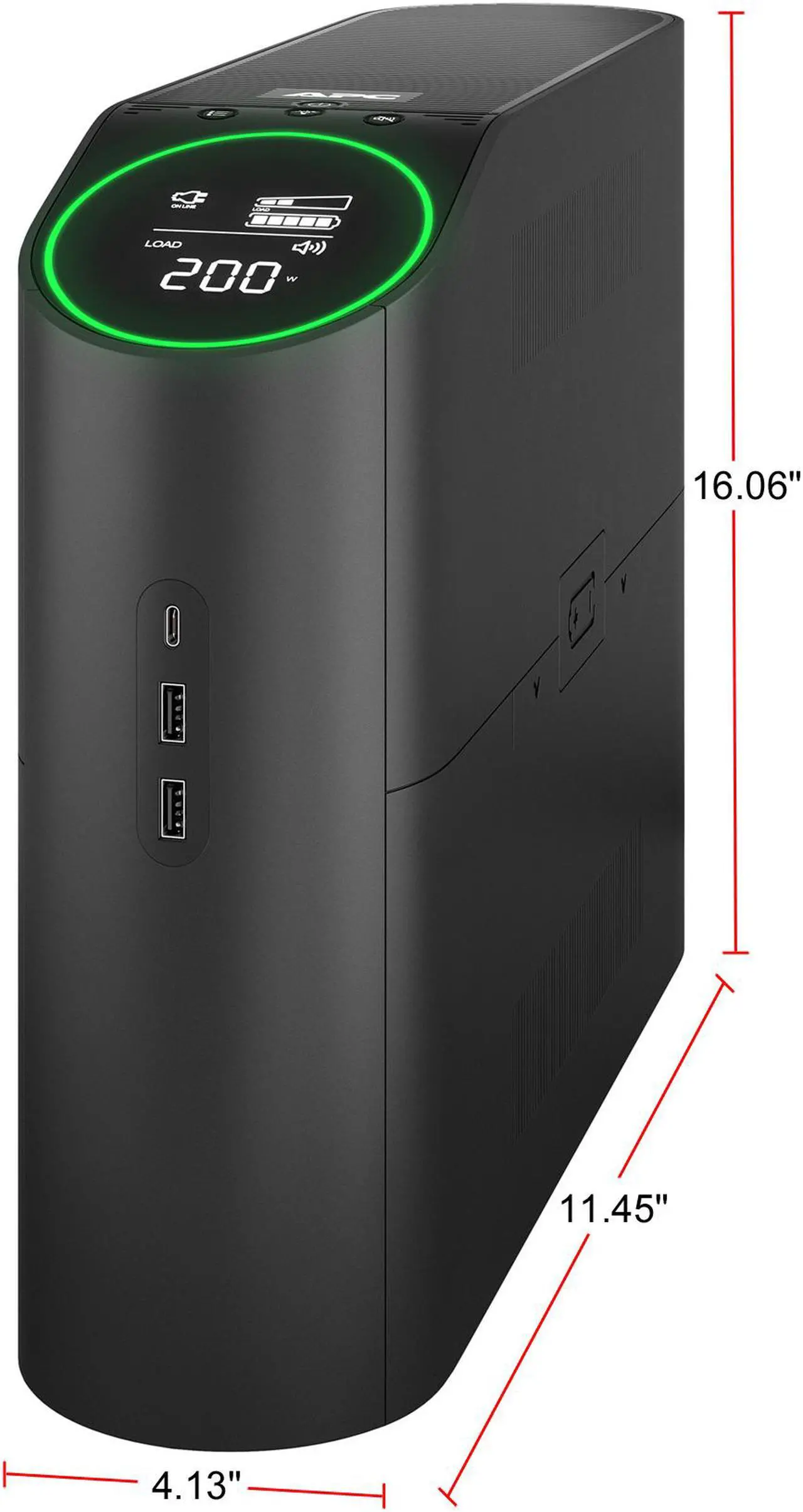 Alt view image 3 of 16 - APC Gaming UPS, 1500 VA Sine Wave UPS Battery Backup with AVR and (3) USB Charger Ports, BGM1500B, Back-UPS Pro Uninterruptible Power Supply