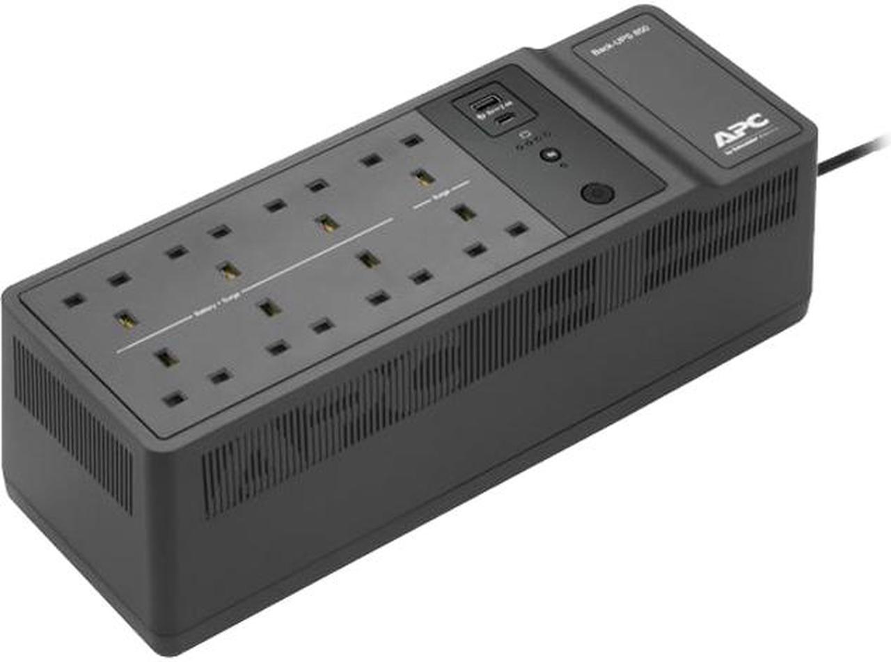 APC BE850G2-UK 850VA 520 Watts 8 Outlets Back-UPS 850VA, 230V, USB Type-C and A Charging Ports