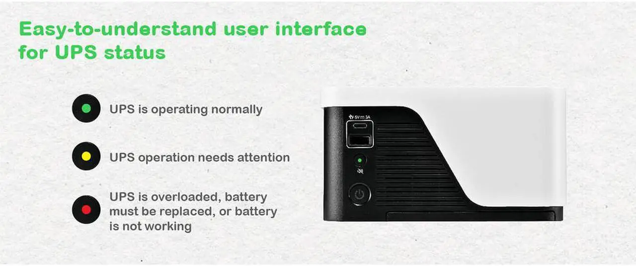 Alt view image 15 of 20 - APC BE700G3 UPSBack-UPS, 700VA/420W, Floor/Wall Mount, 120V, 6x NEMA 5-15R outlets, USB Type A + C Ports, Battery is not user replaceable - Floor/Wall Mountable - AVR - 8 Hour Recharge - 120 V Input