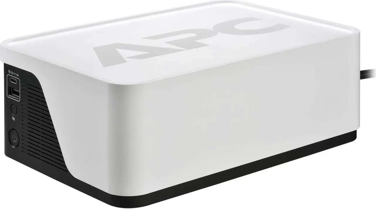 Alt view image 2 of 20 - APC BE700G3 UPSBack-UPS, 700VA/420W, Floor/Wall Mount, 120V, 6x NEMA 5-15R outlets, USB Type A + C Ports, Battery is not user replaceable - Floor/Wall Mountable - AVR - 8 Hour Recharge - 120 V Input