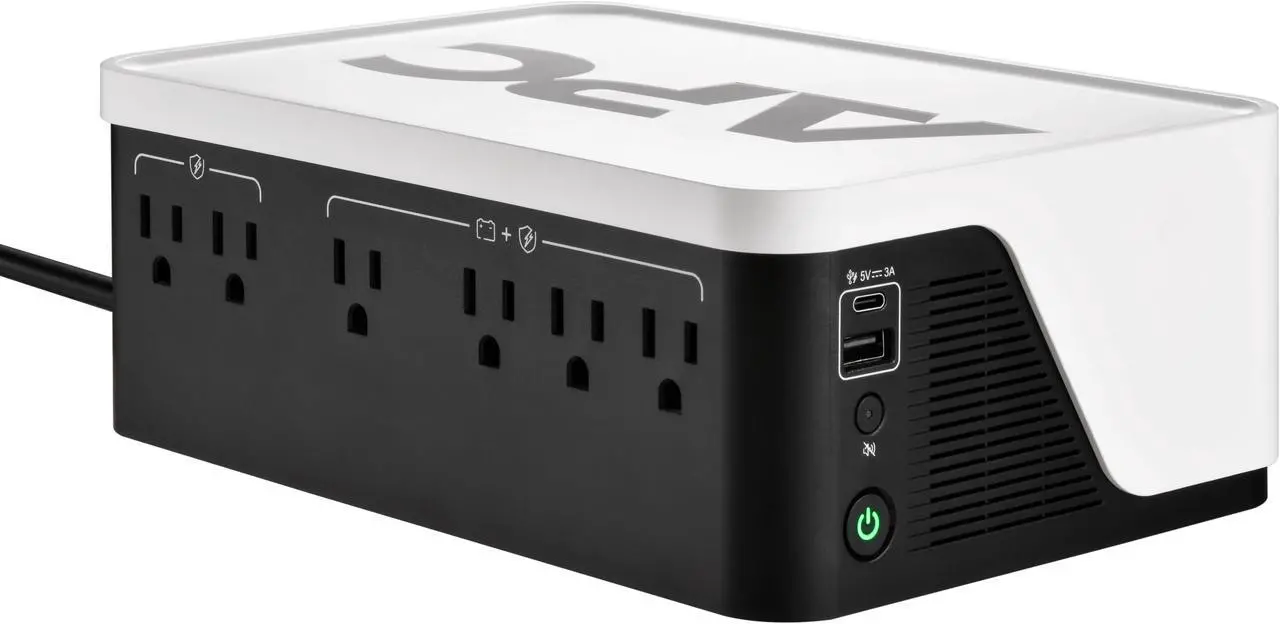 Main image of APC BE700G3 UPSBack-UPS, 700VA/420W, Floor/Wall Mount, 120V, 6x NEMA 5-15R outlets, USB Type A + C Ports, Battery is not user replaceable - Floor/Wall Mountable - AVR - 8 Hour Recharge - 120 V Input