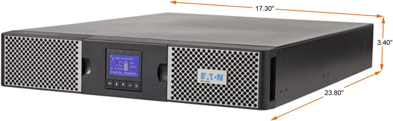 Alt view image 4 of 4 - Eaton 9PX 9PX3000RTN-L Lithium ion UPS, 2U, 3000VA, 2400W, L5-30P Input, Outputs: (6) 5-20R, (1) L5-30R, 120 V, Network Card Included