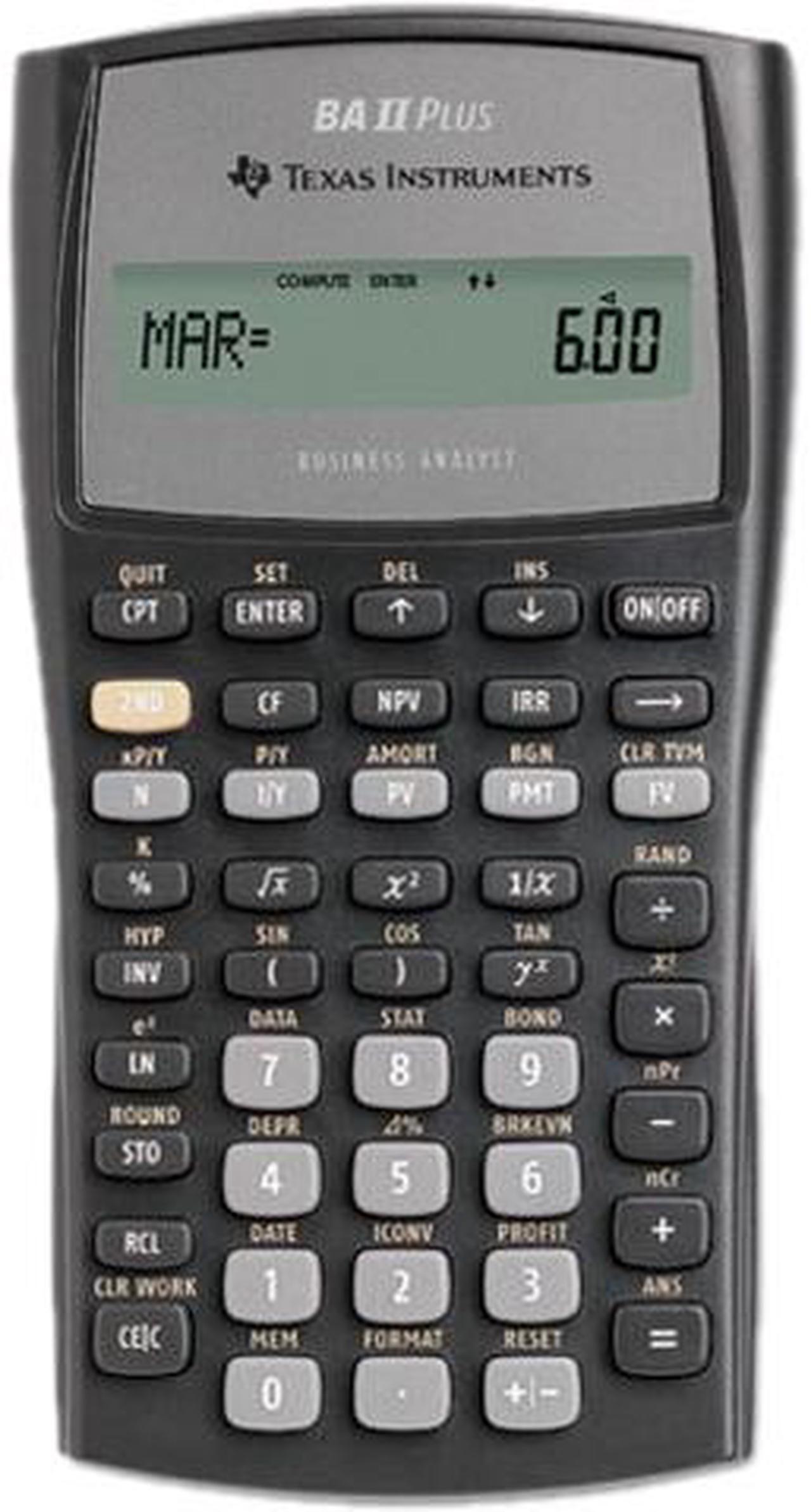 Main image of Texas Instruments BAIIPLUS BAIIPlus Financial Calculator, 10-Digit LCD