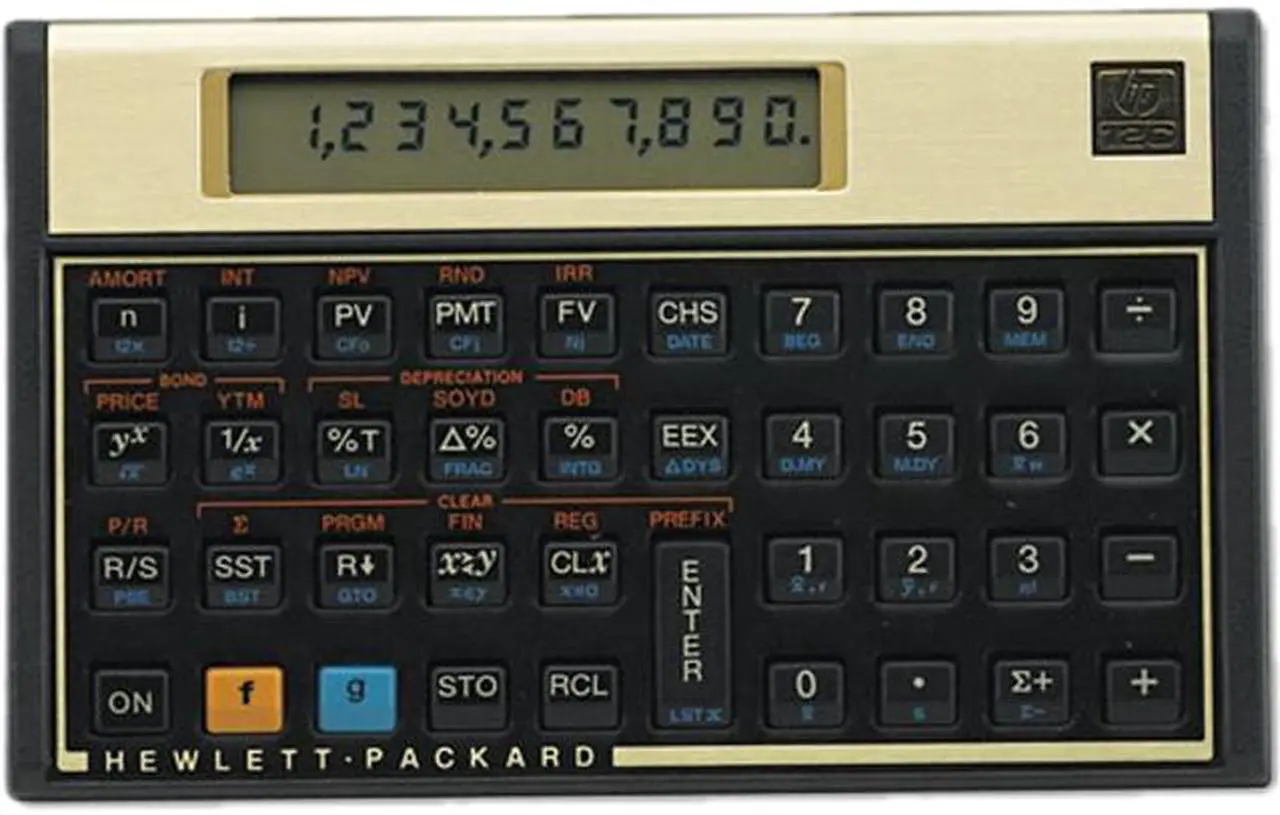 Main image of Hewlett-Packard 12C 12C Financial Calculator, 10-Digit LCD