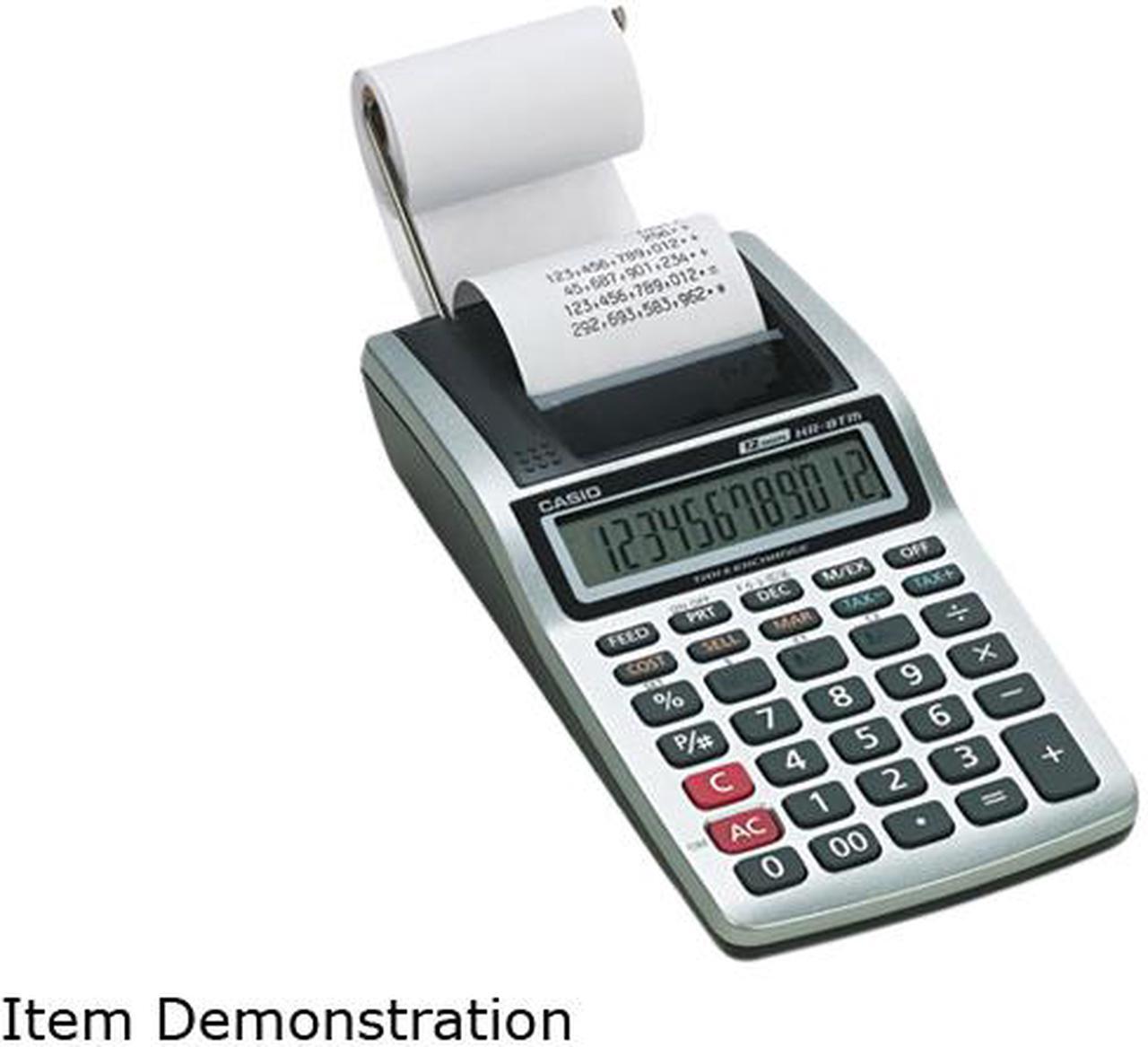 Main image of Casio HR8TM HR-8TM Handheld Portable One-Color Printing Calculator, 12-Digit LCD, Black