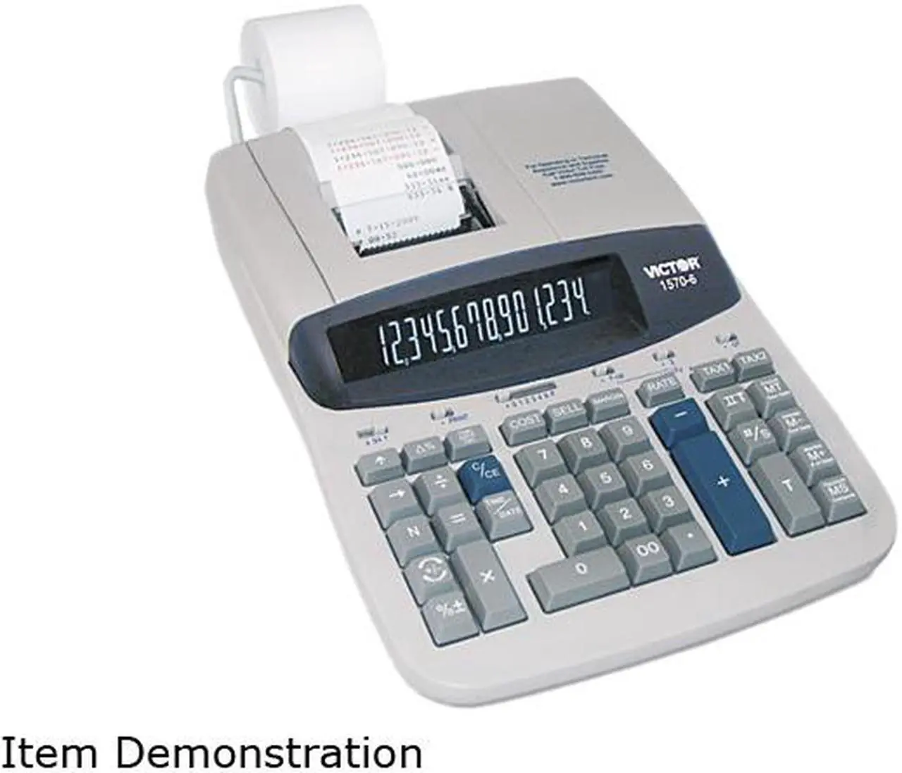 Main image of Victor 1570-6 Two-Color Ribbon Printing Calculator, 14-Digit Fluorescent, Black/Red